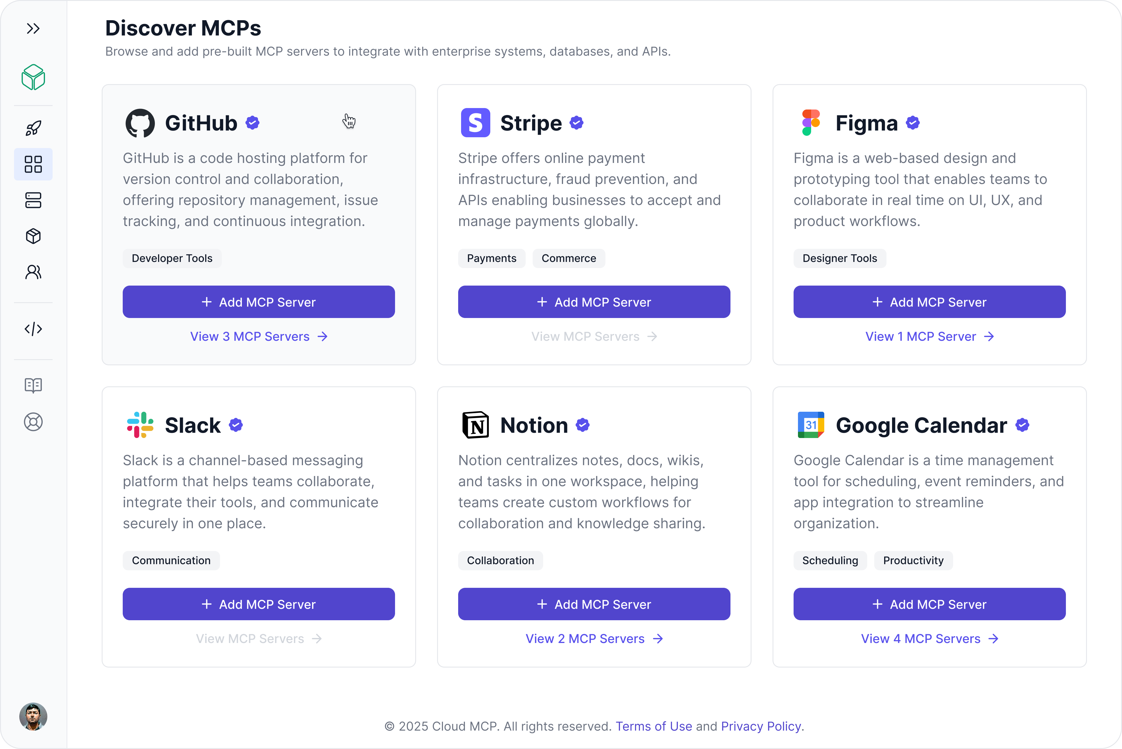 Cloud MCP Discover Interface